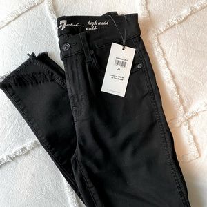 7 For All Mankind Women’s Black Skinny Jean Size25